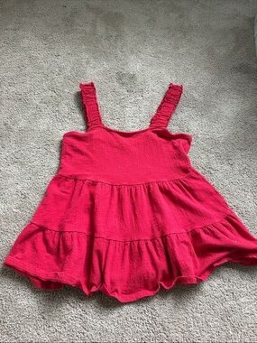 Altard State Red Ruffled Tiered Tank Top - WORN TWICE